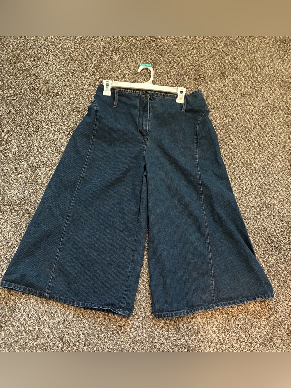 Vintage Wide Leg Dark Blue Women’s Jeans Culottes